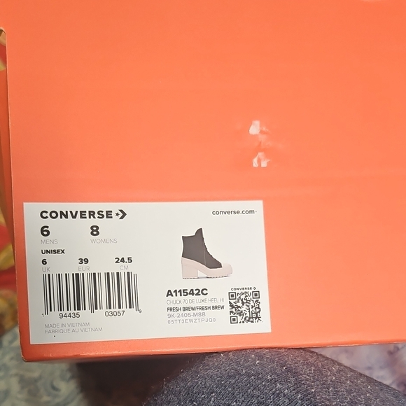 Converse Women's High-Top Platform Sneakers - Dark Brown and Cream - Picture 9 of 9